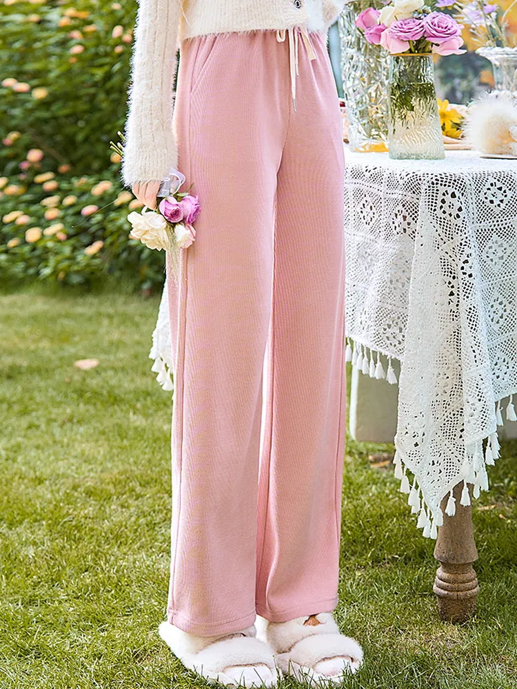 Rose Soft Ribbed Pants