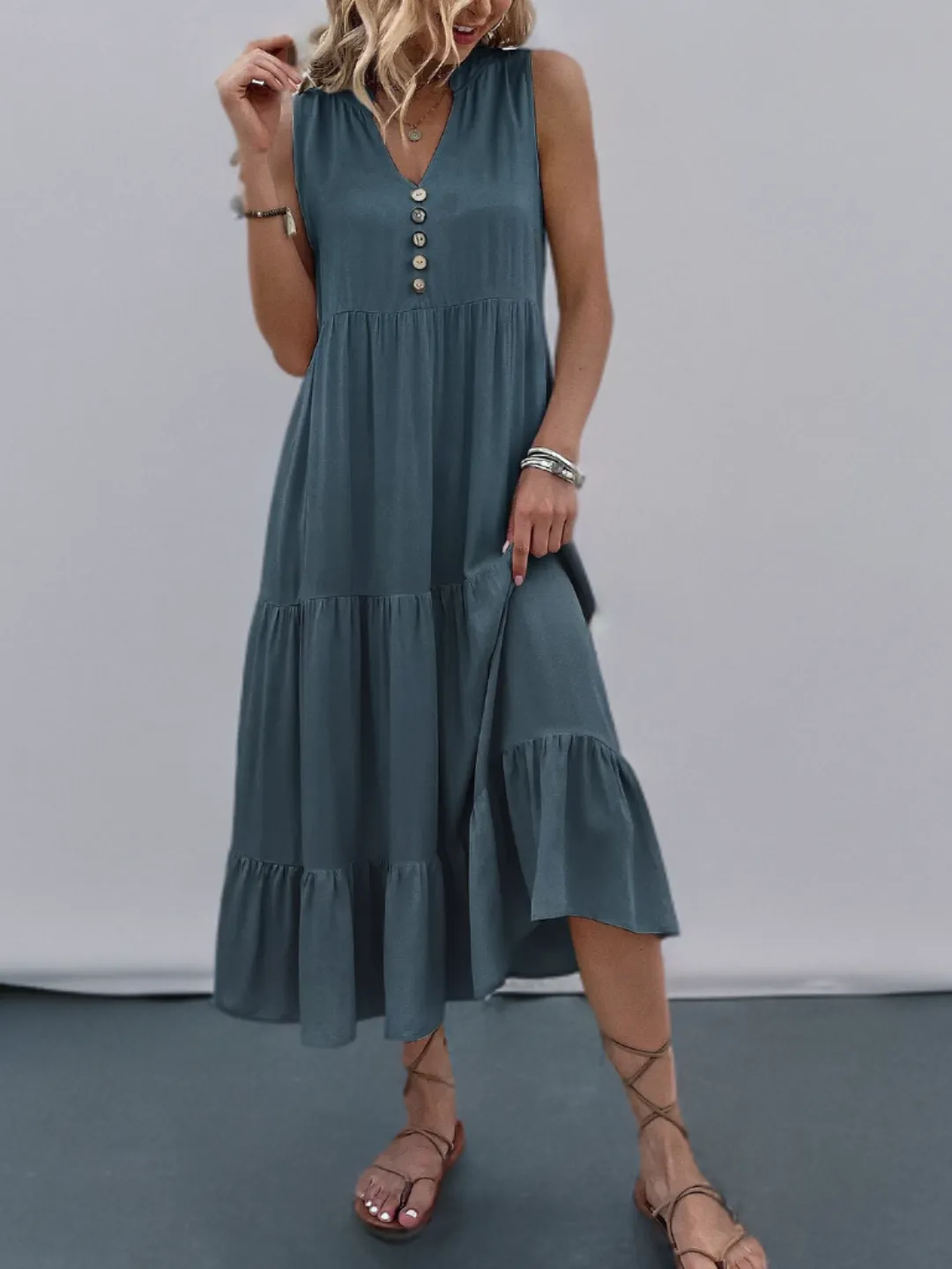 Ross - Smock dress with layered hem