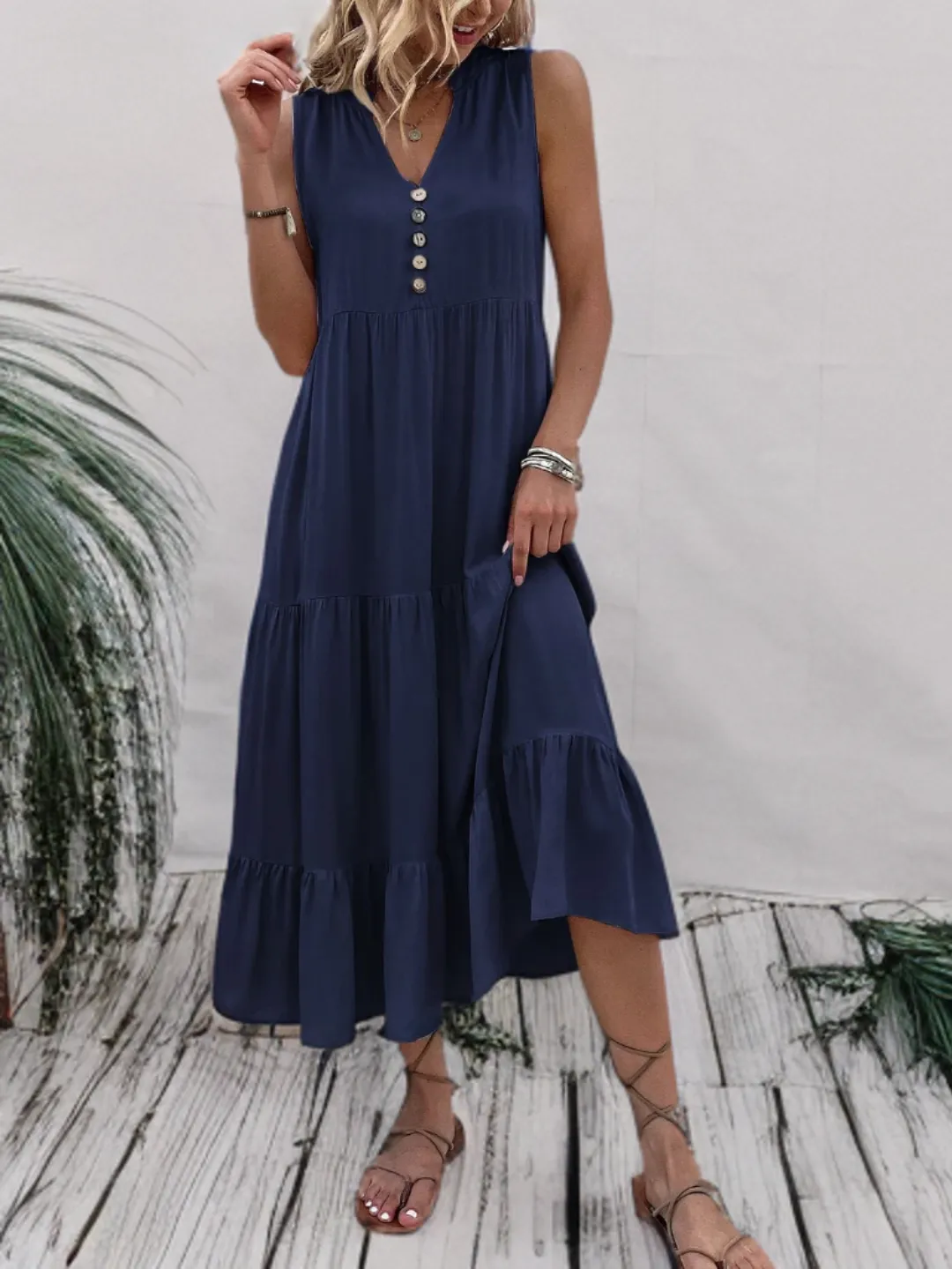 Ross - Smock dress with layered hem