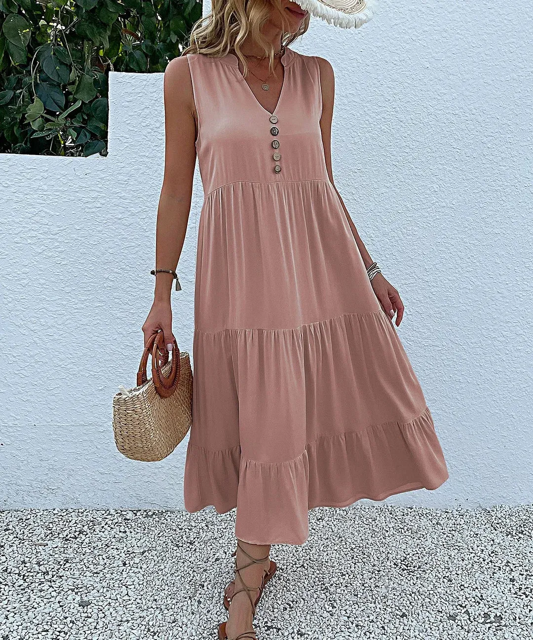 Ross - Smock dress with layered hem