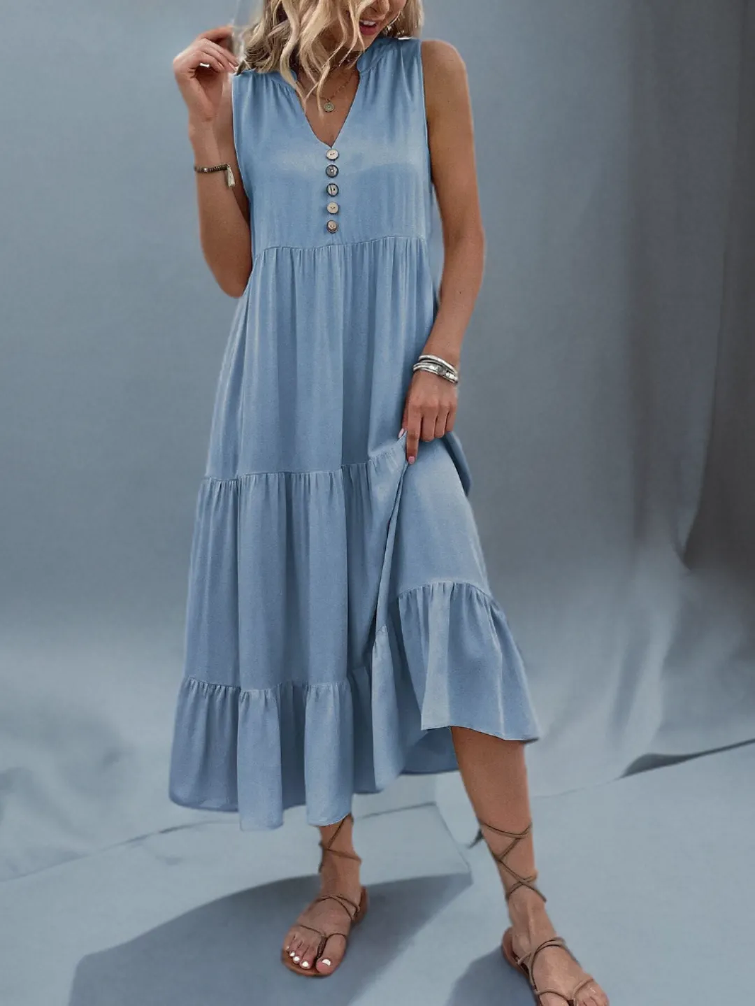 Ross - Smock dress with layered hem
