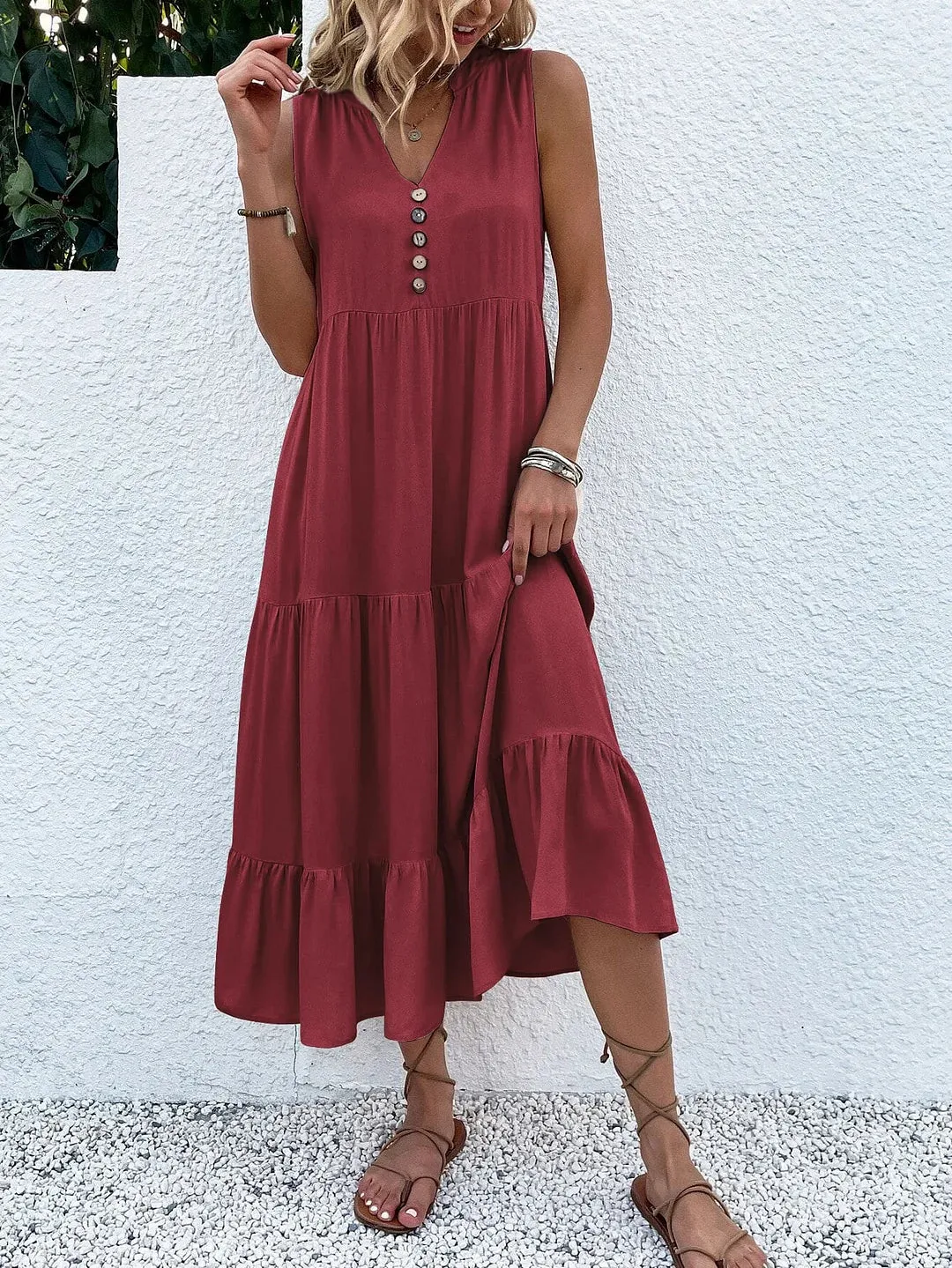 Ross - Smock dress with layered hem