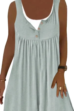 Ruffled Fake Two-piece Sleeveless Mini Dress