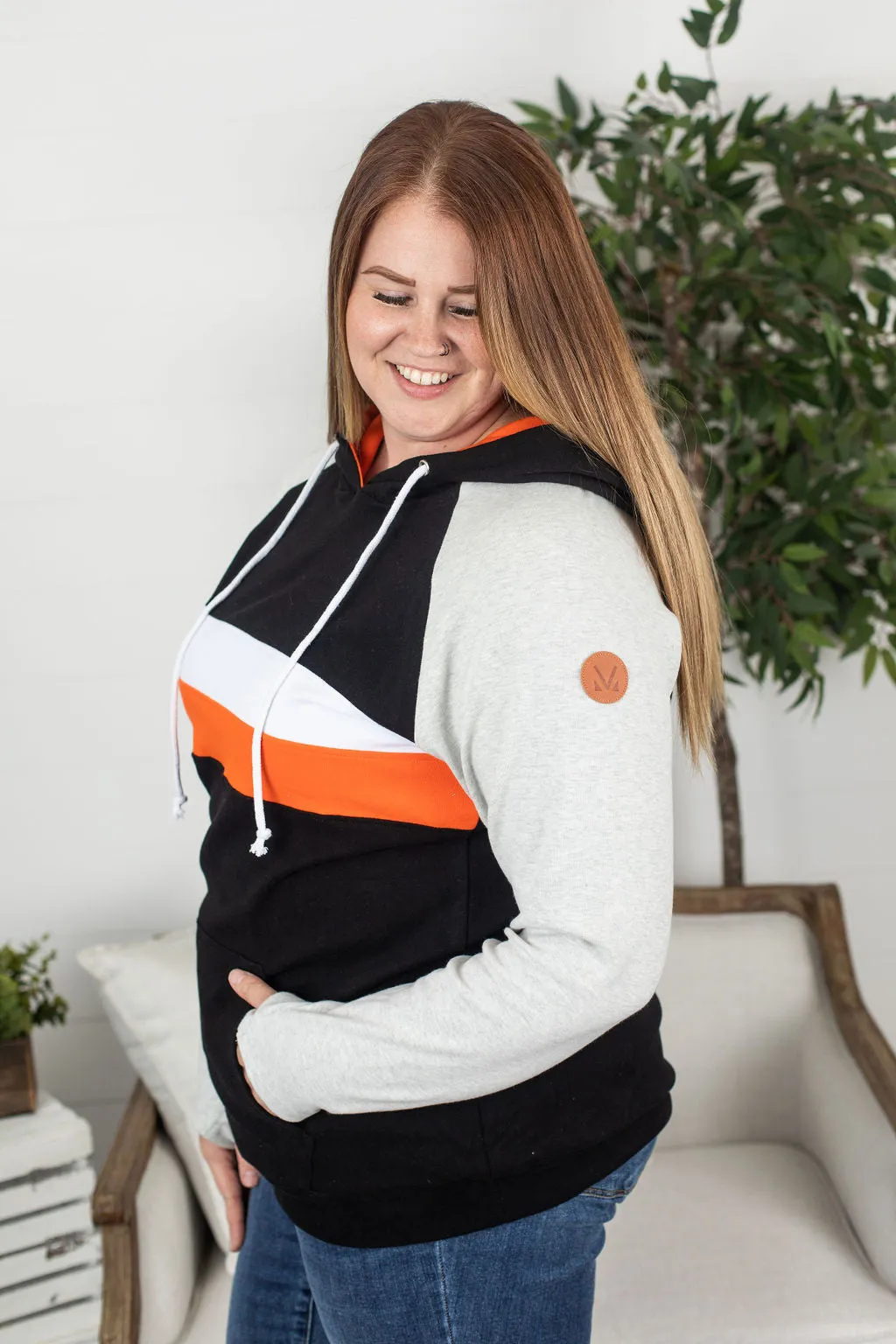 Ryan Hoodie - Orange and Black