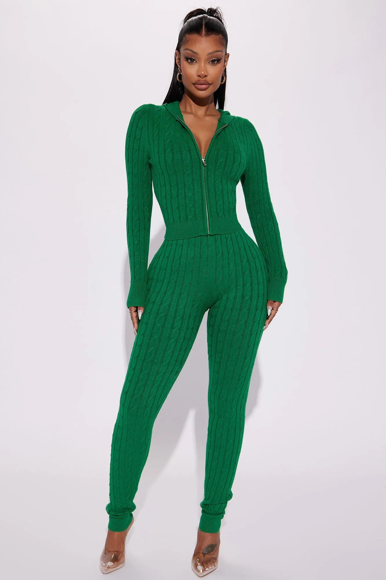 Rylee Sweater Legging Set - Kelly Green