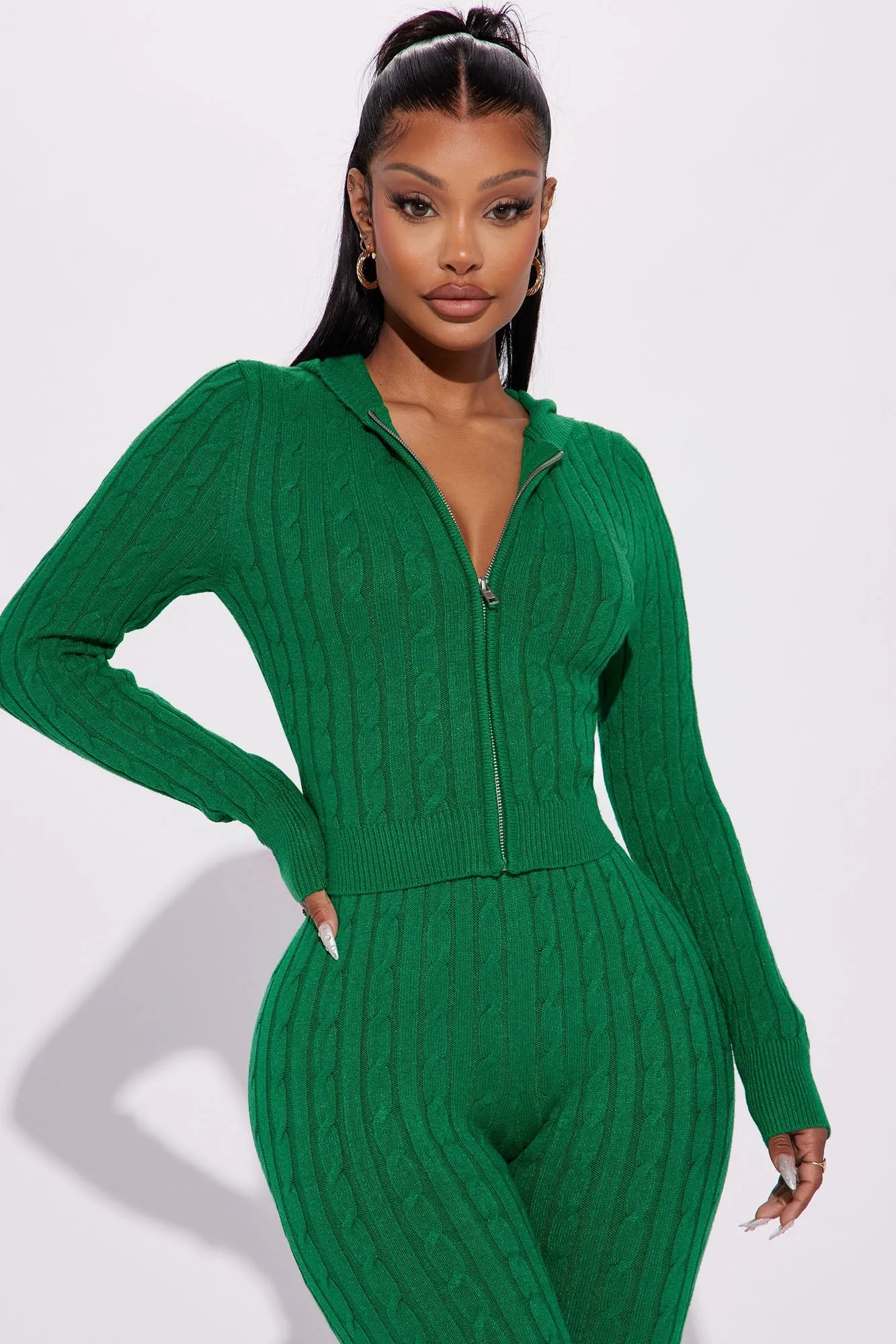 Rylee Sweater Legging Set - Kelly Green
