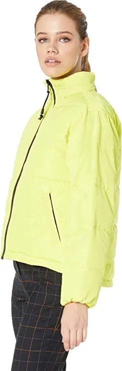 Sanctuary Just Chill Cropped Puffa Jacket Acid Green MD (US 8)