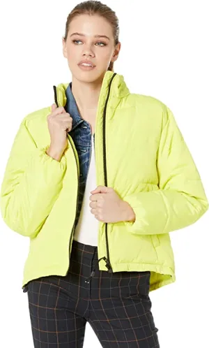Sanctuary Just Chill Cropped Puffa Jacket Acid Green MD (US 8)
