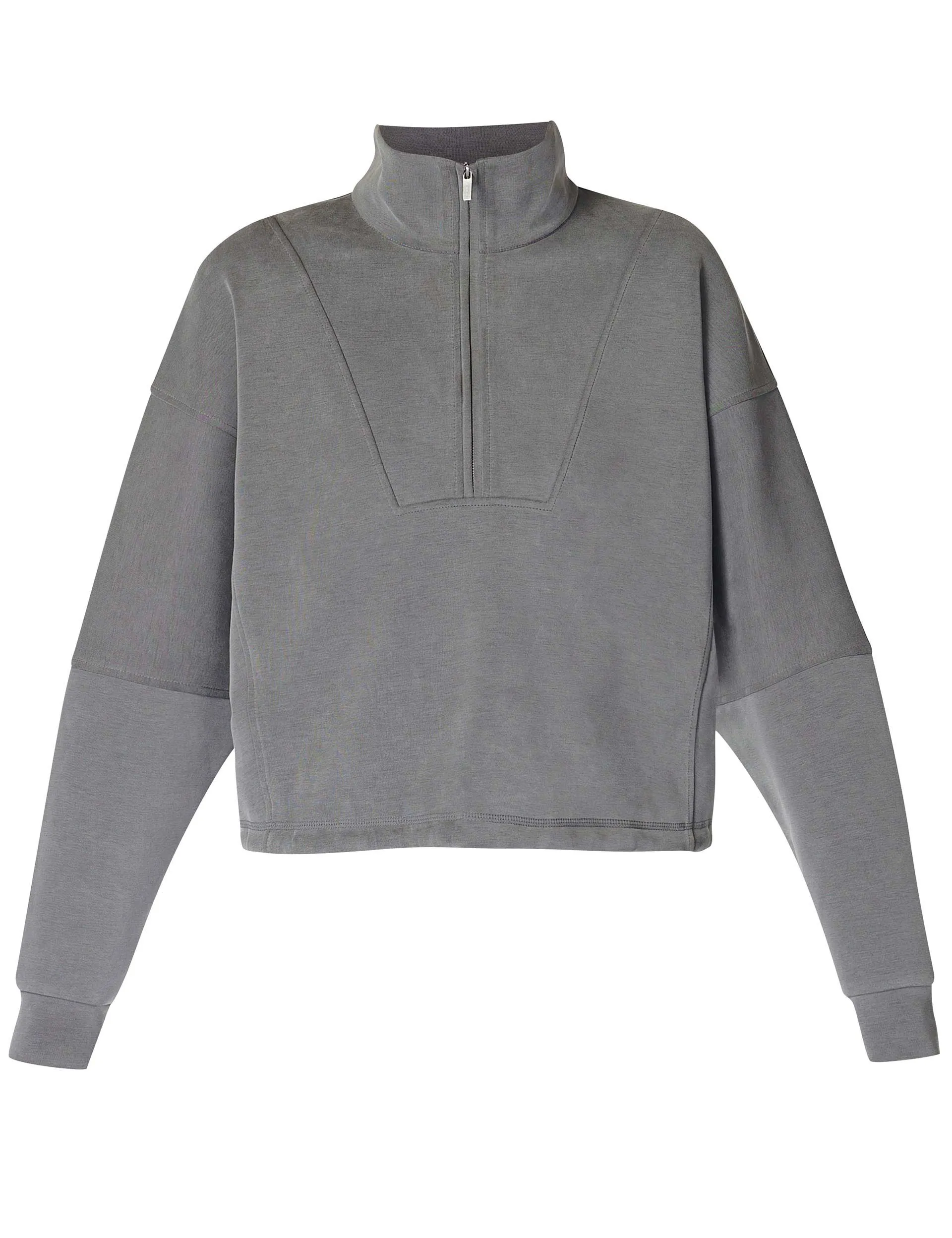 Sand Wash Funnel Neck Half Zip - Charcoal Grey