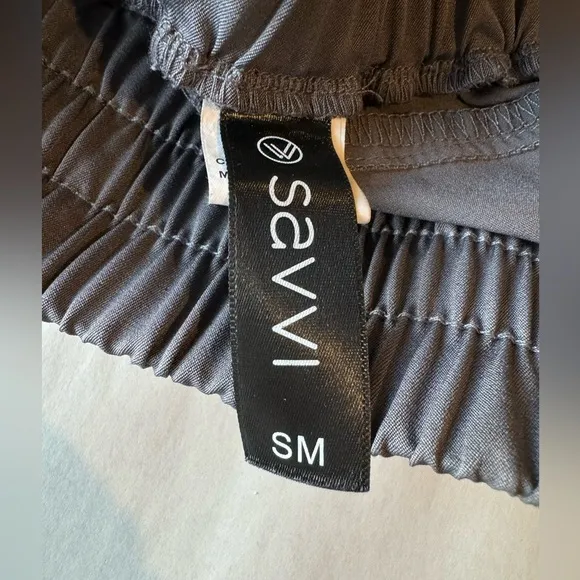 Savvi Woman's Gray Lightweight High Low Taylor Shorts, Size SM