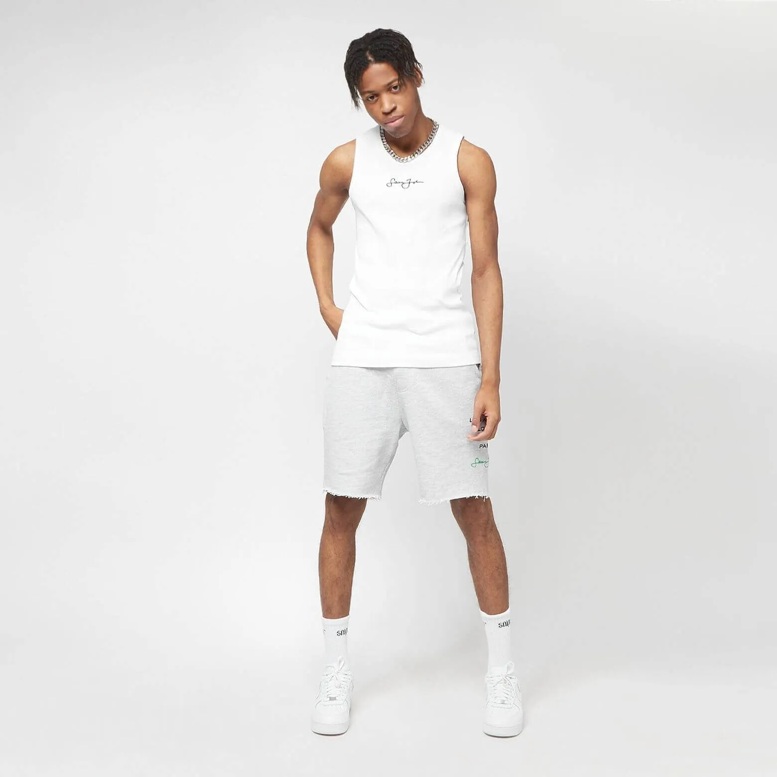 Sean John Classic Logo Terry Shorts grey melange