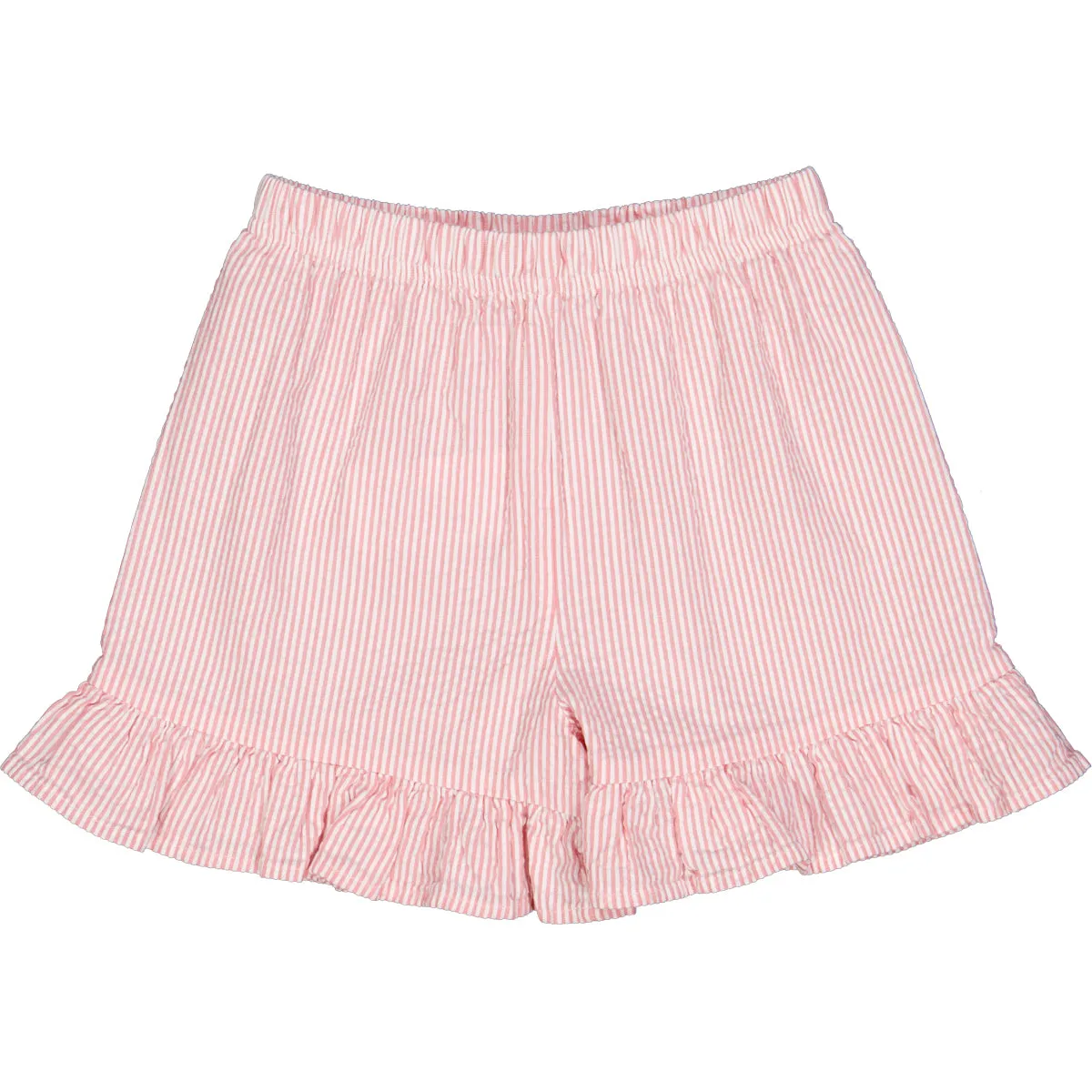 SEERSUCKER stripe frill shorts