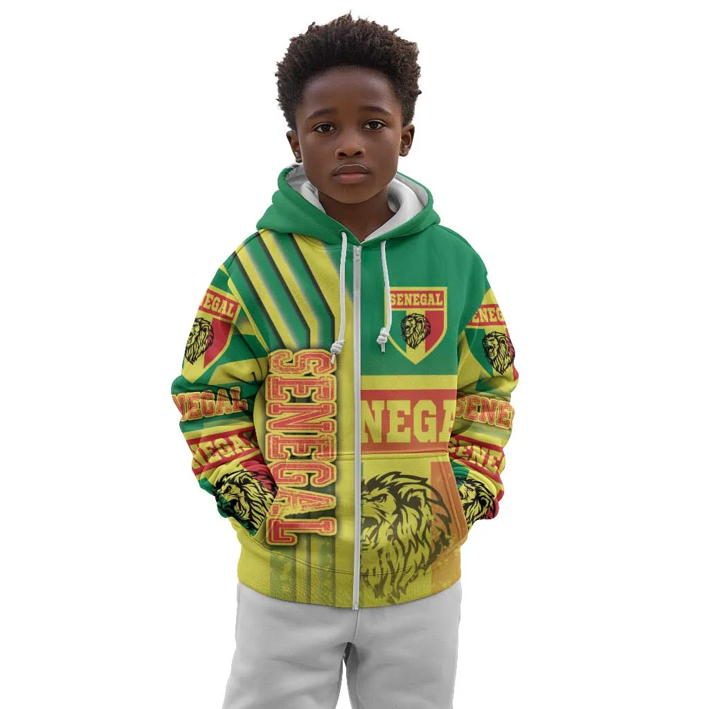 Senegal Soccer Kid Hoodie Lions of Teranga Football - Road To Champion DT03
