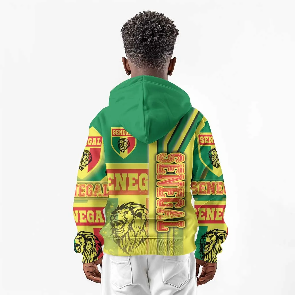 Senegal Soccer Kid Hoodie Lions of Teranga Football - Road To Champion DT03