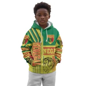 Senegal Soccer Kid Hoodie Lions of Teranga Football - Road To Champion DT03