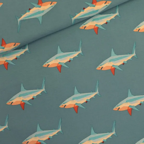 Sharks - Cotton French Terry