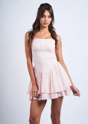 Shawn Pink Tiered Mini Dress