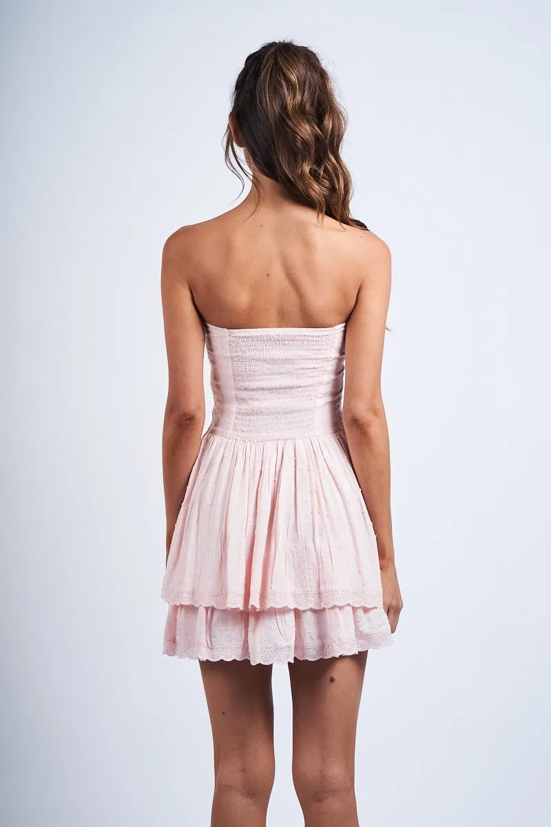 Shawn Pink Tiered Mini Dress
