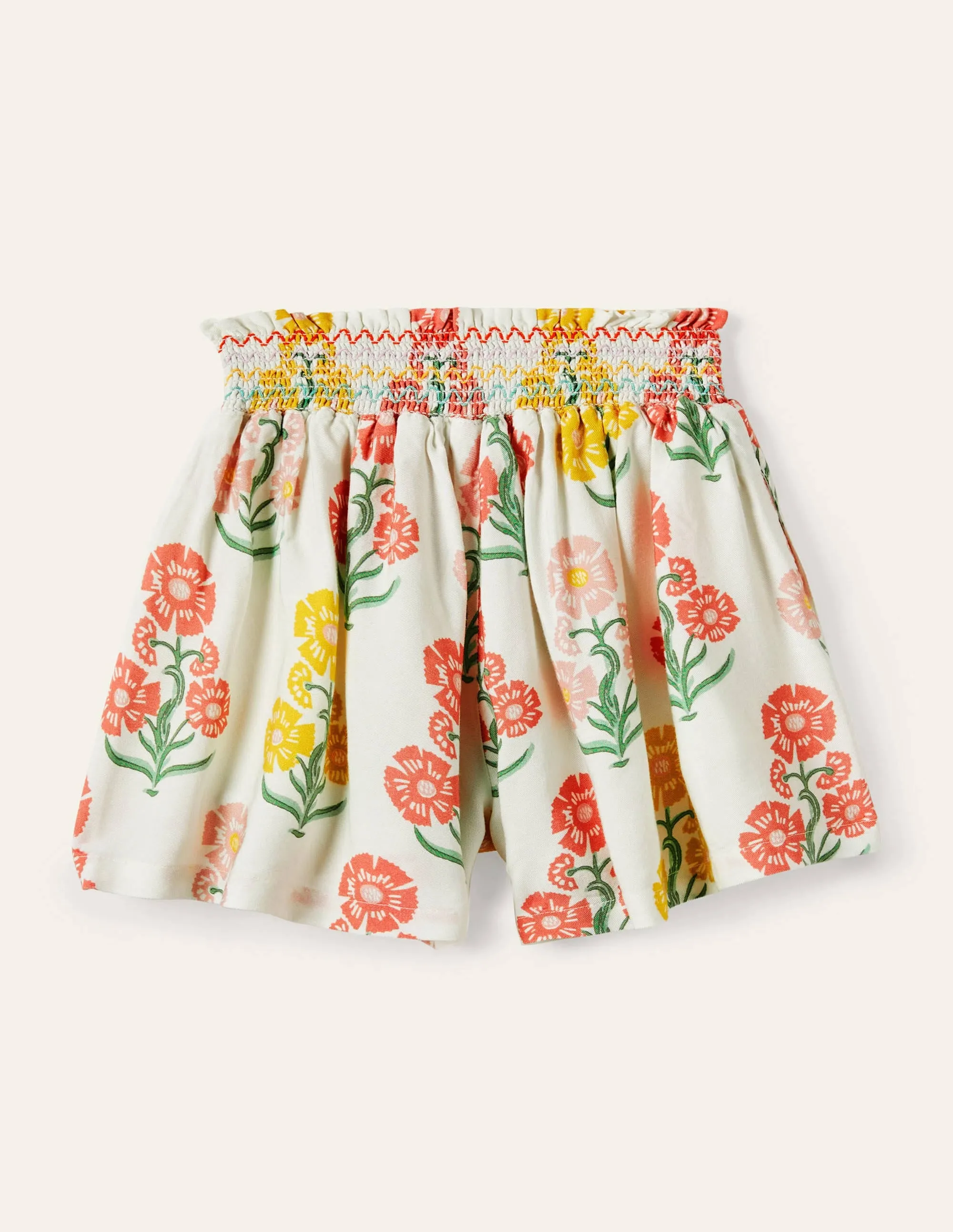 Shirred Waist Culottes-Molly Mahon Floral
