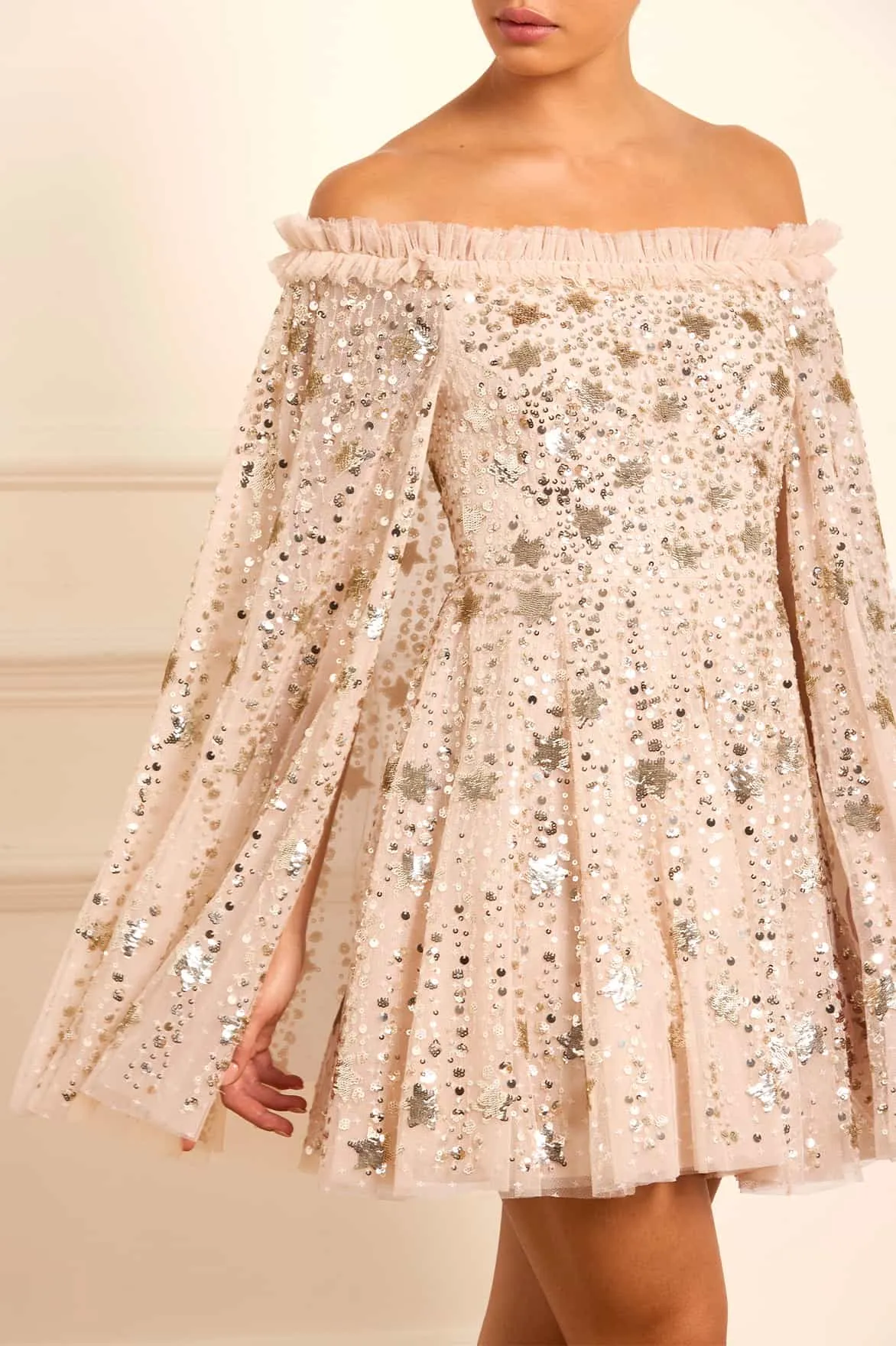 Shooting Stars Cape Micro Mini Dress