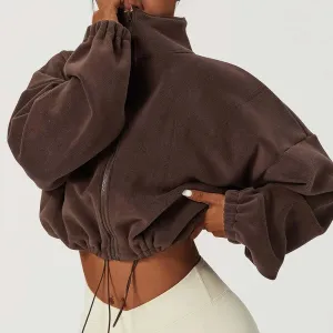 Shortened fleece jacket
