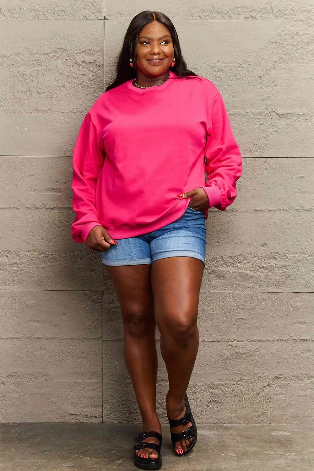 Simply Love Full Size COURAGEOUS Graphic Sweatshirt