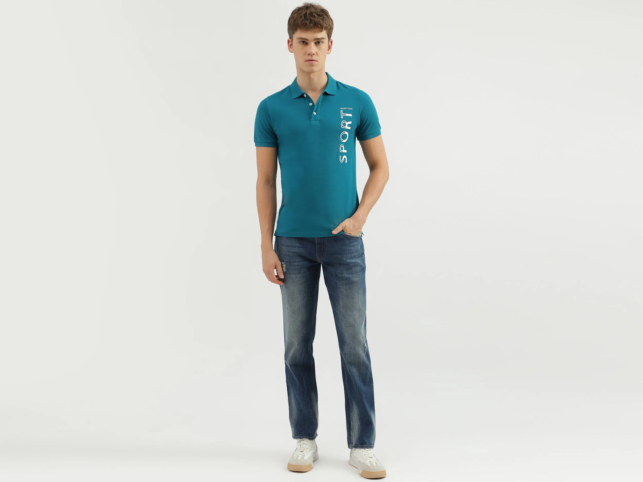 Slim Straight Fit Solid Men's Jeans