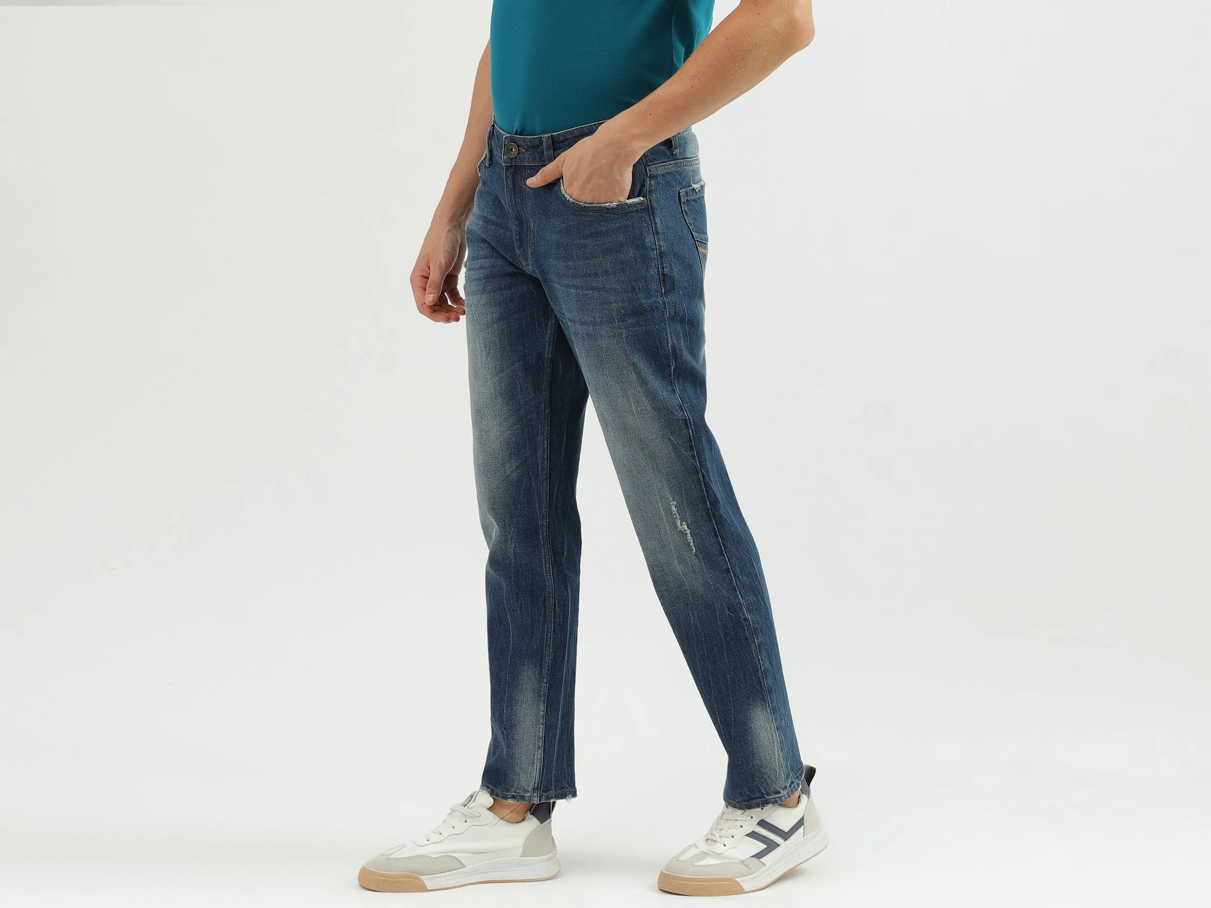 Slim Straight Fit Solid Men's Jeans