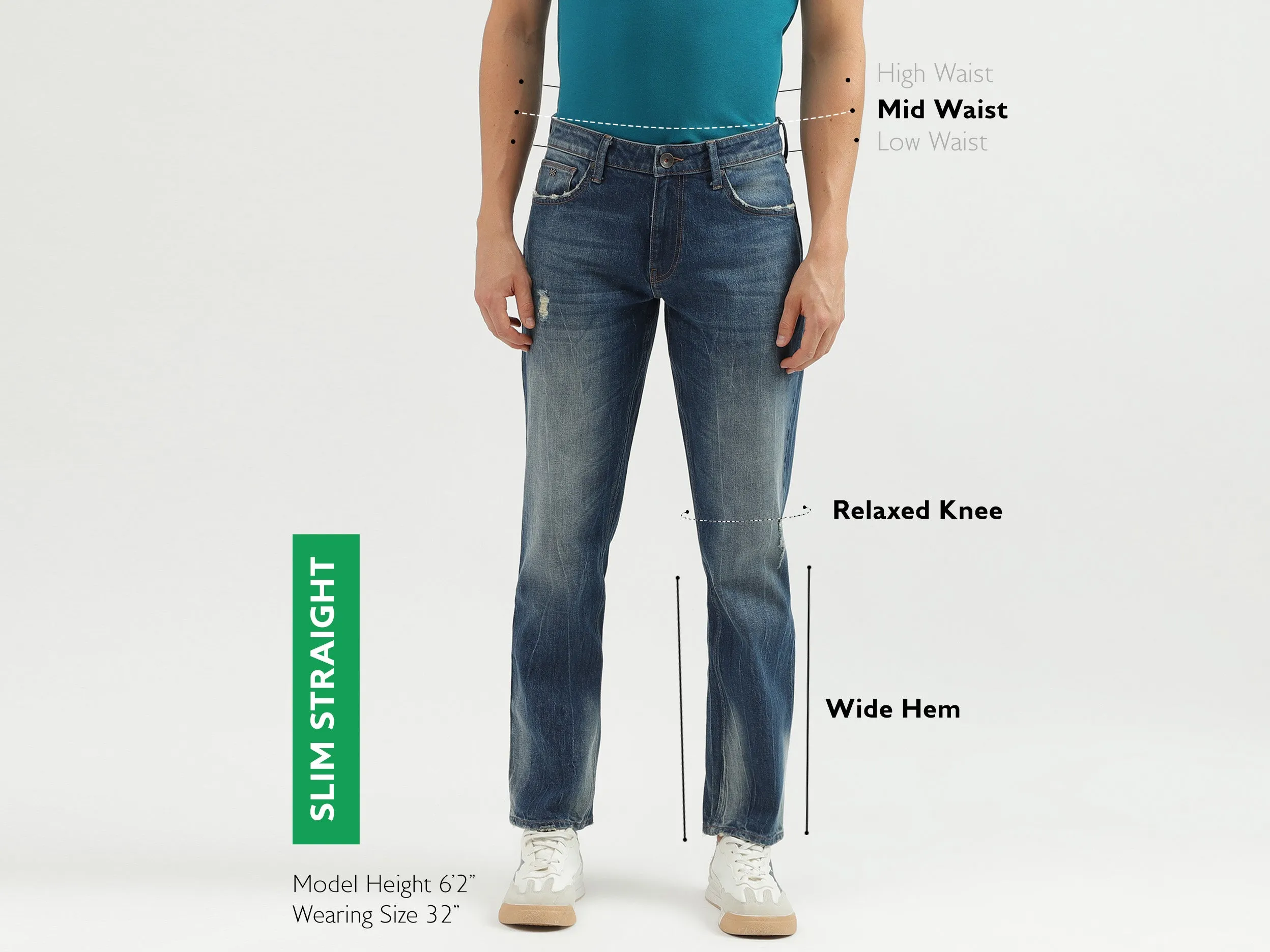 Slim Straight Fit Solid Men's Jeans