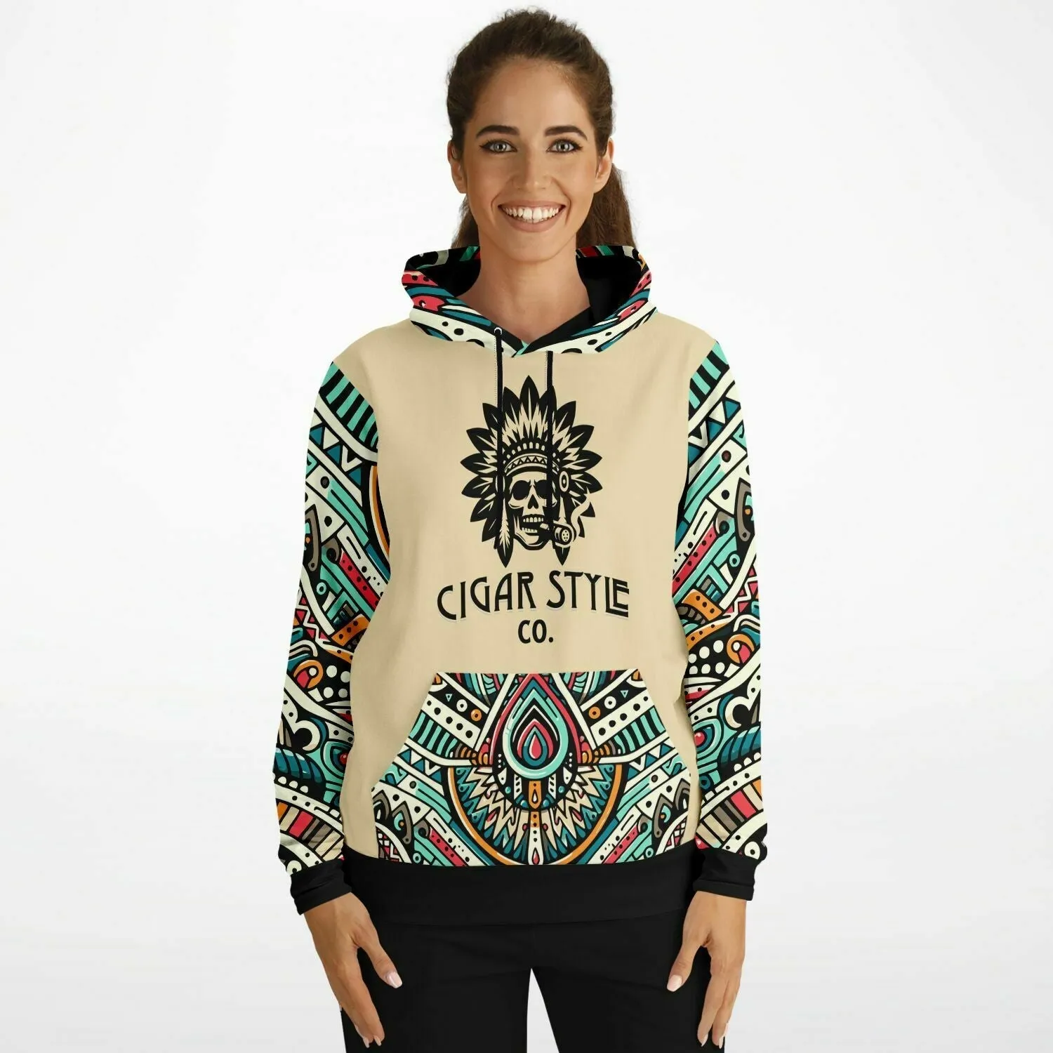 Smokin' Indian Skull Hoodie