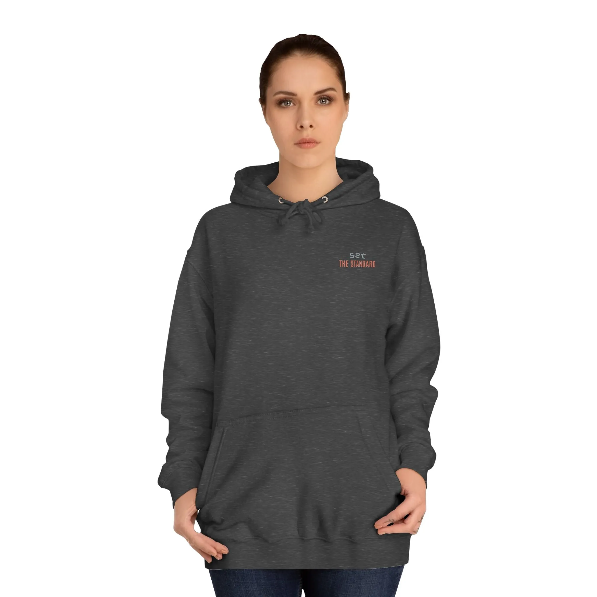 SNRG Unisex Hoodie - Set the Standard, Sweatshirt, Hooded Jacket, Casual Pullover, Trendy Apparel, Outerwear, Hoodie