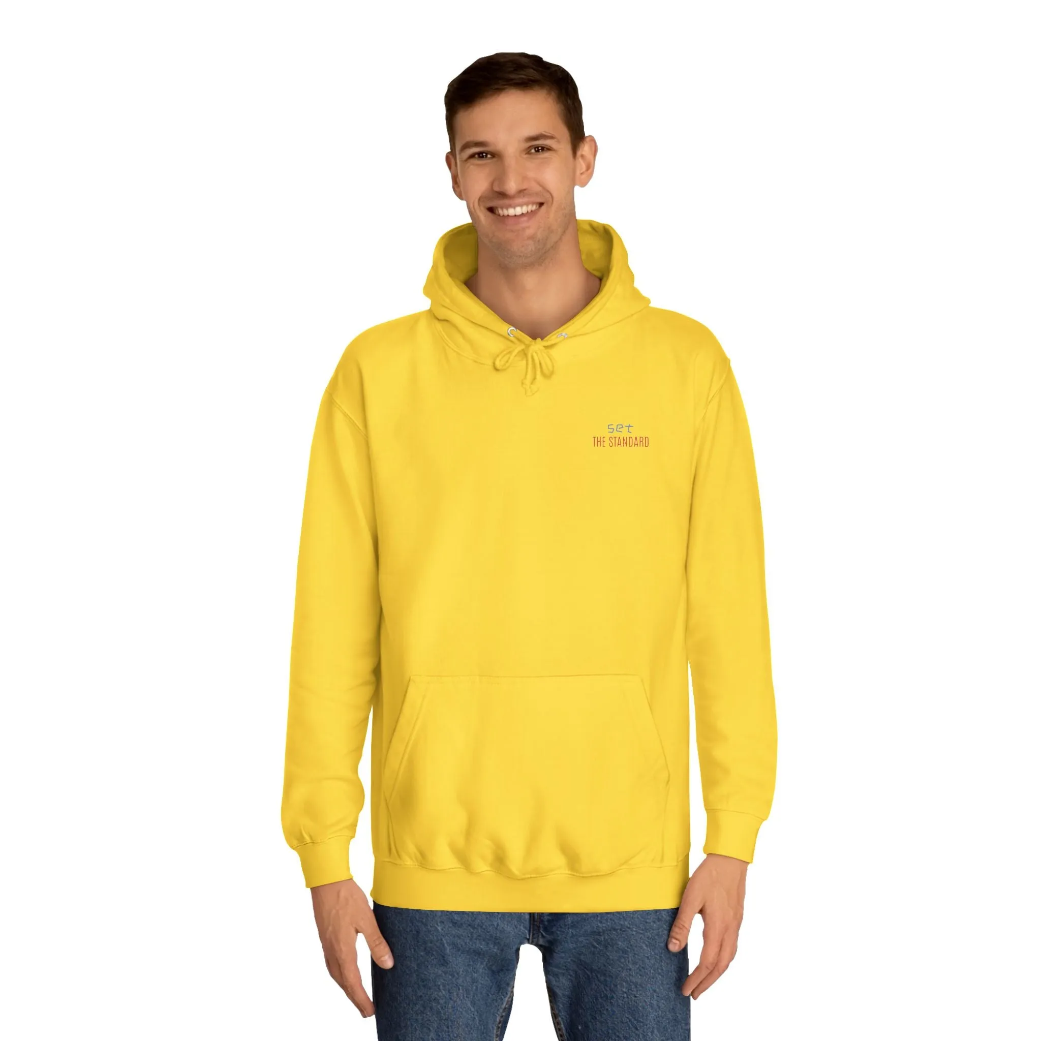 SNRG Unisex Hoodie - Set the Standard, Sweatshirt, Hooded Jacket, Casual Pullover, Trendy Apparel, Outerwear, Hoodie