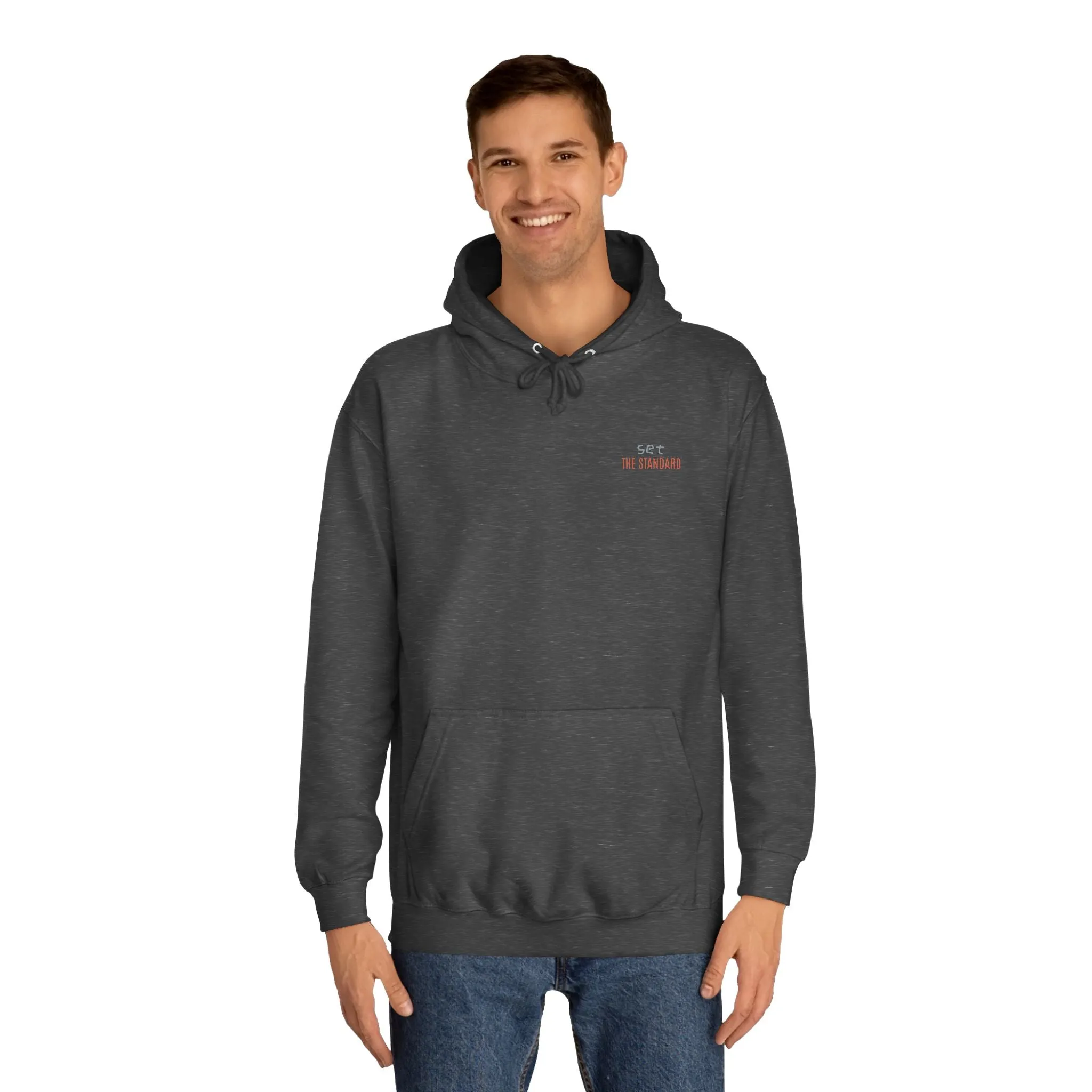 SNRG Unisex Hoodie - Set the Standard, Sweatshirt, Hooded Jacket, Casual Pullover, Trendy Apparel, Outerwear, Hoodie