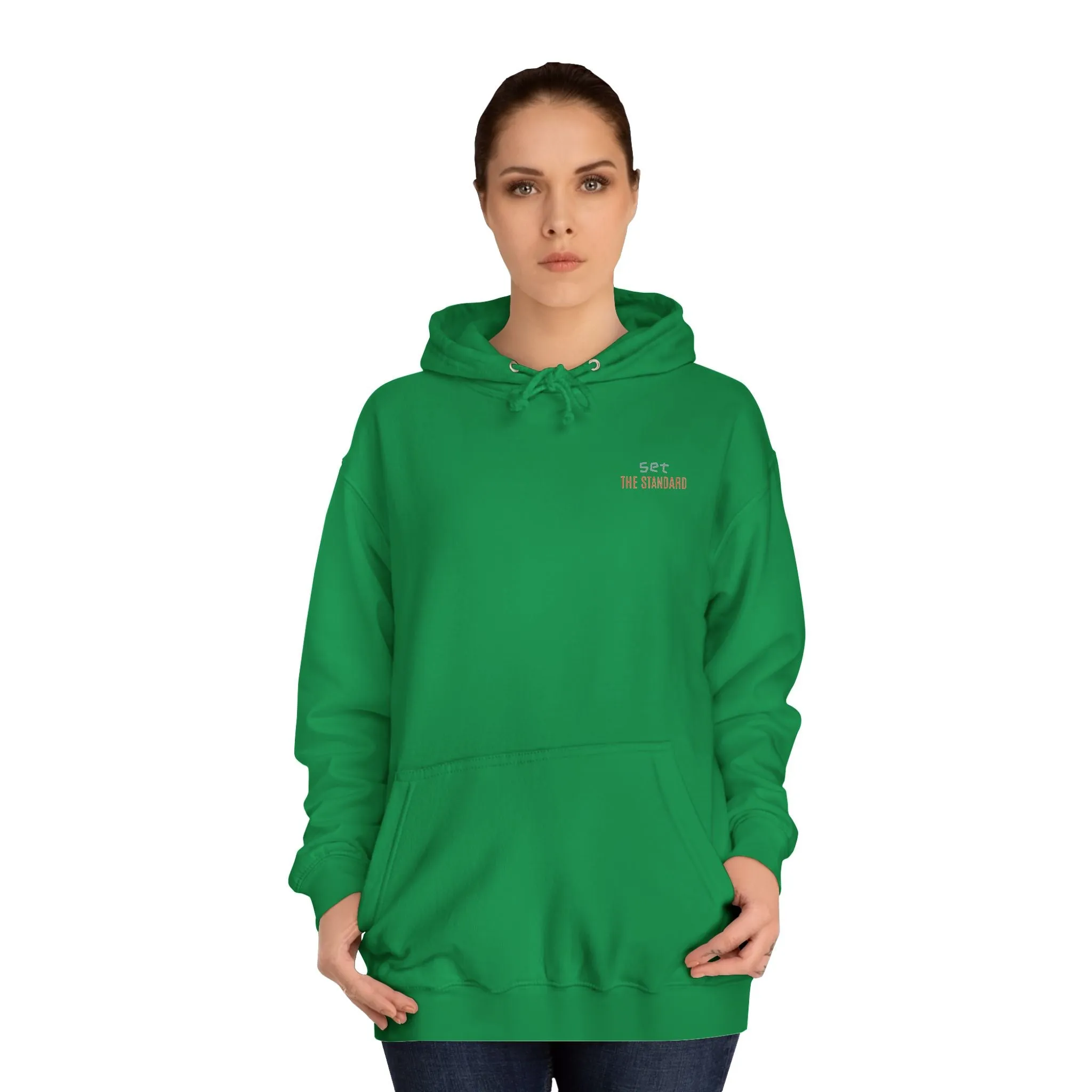 SNRG Unisex Hoodie - Set the Standard, Sweatshirt, Hooded Jacket, Casual Pullover, Trendy Apparel, Outerwear, Hoodie