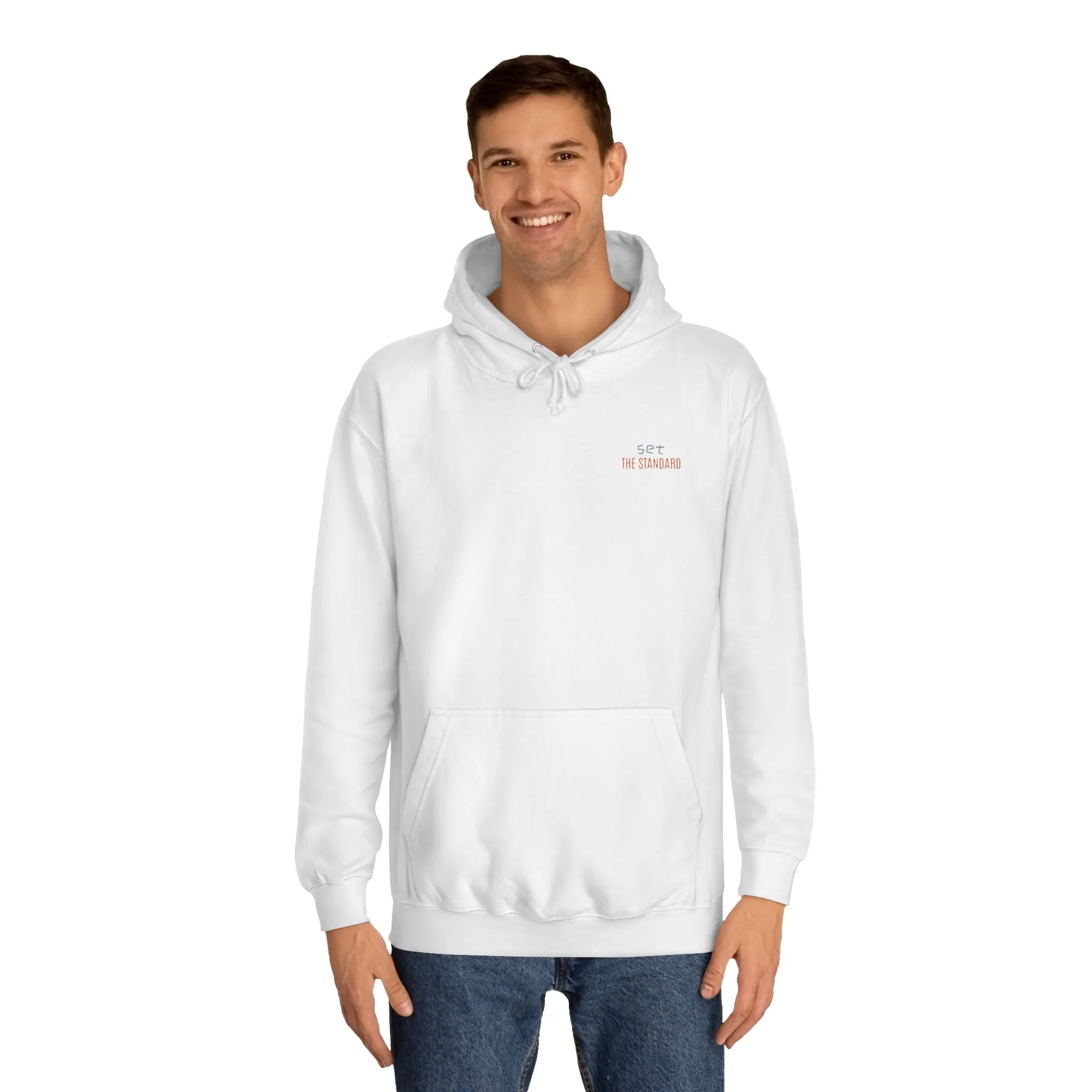 SNRG Unisex Hoodie - Set the Standard, Sweatshirt, Hooded Jacket, Casual Pullover, Trendy Apparel, Outerwear, Hoodie