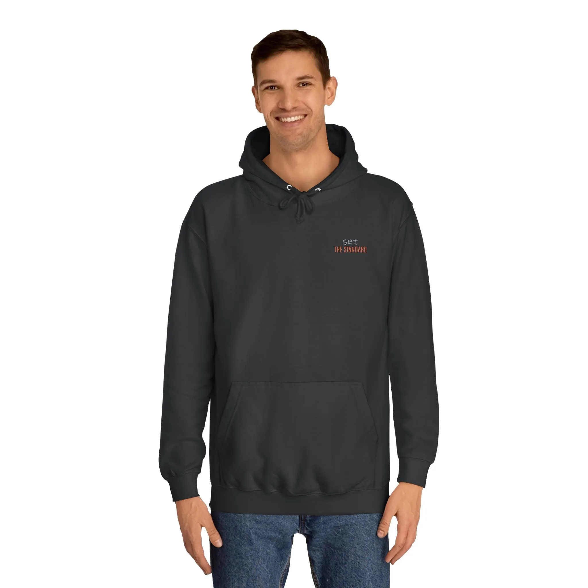 SNRG Unisex Hoodie - Set the Standard, Sweatshirt, Hooded Jacket, Casual Pullover, Trendy Apparel, Outerwear, Hoodie