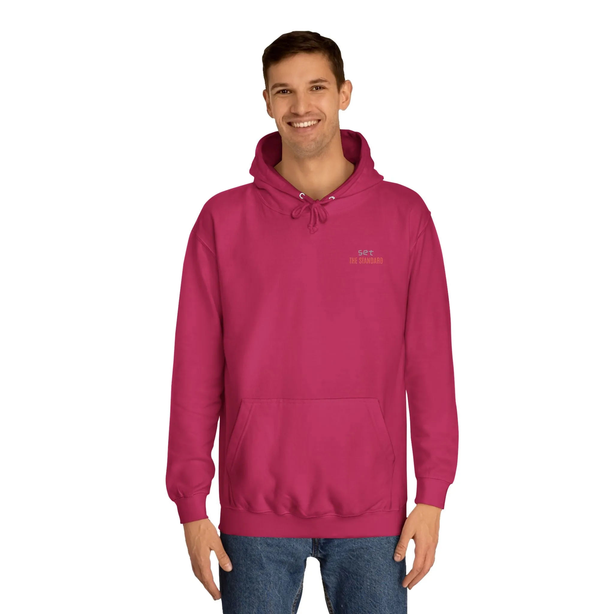 SNRG Unisex Hoodie - Set the Standard, Sweatshirt, Hooded Jacket, Casual Pullover, Trendy Apparel, Outerwear, Hoodie