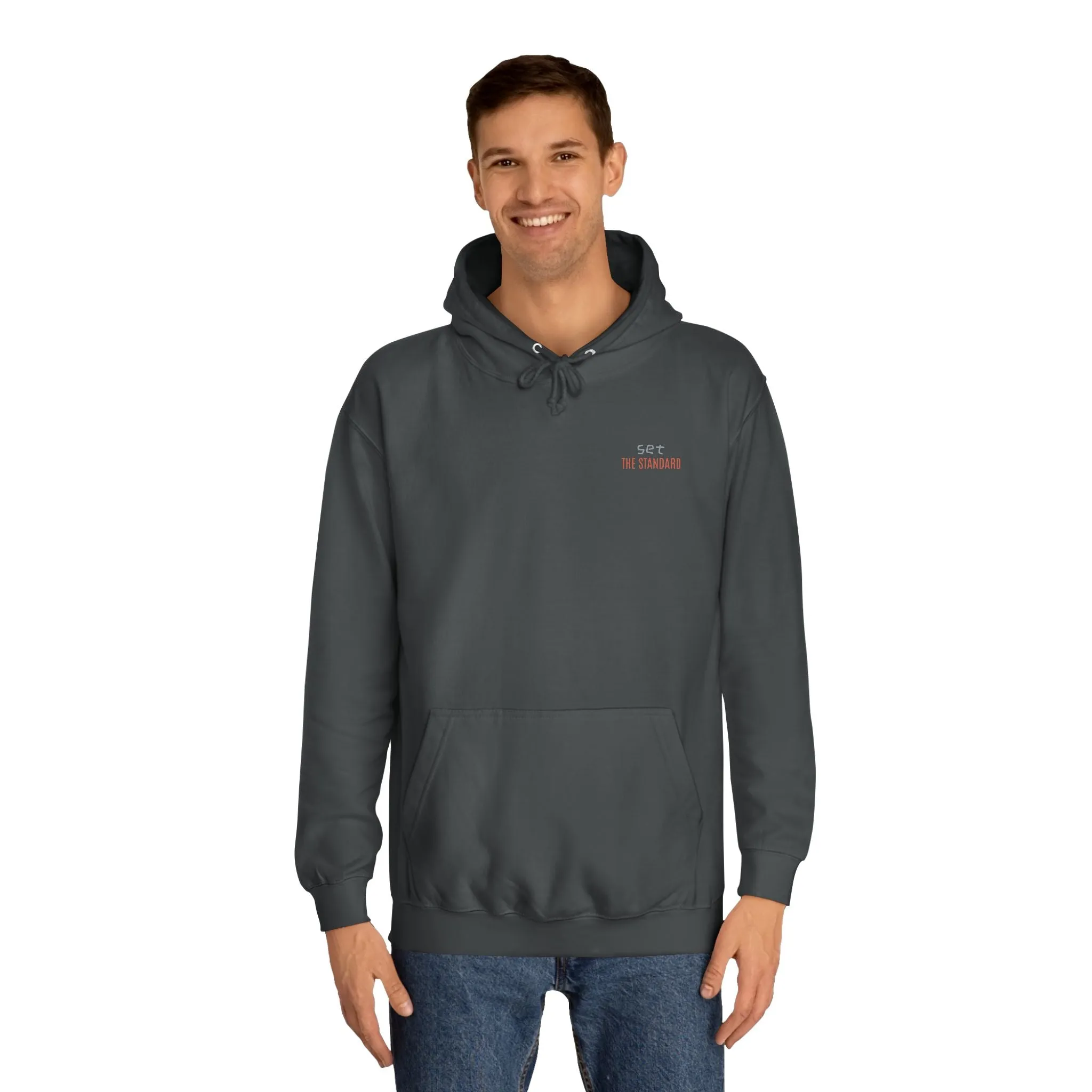 SNRG Unisex Hoodie - Set the Standard, Sweatshirt, Hooded Jacket, Casual Pullover, Trendy Apparel, Outerwear, Hoodie