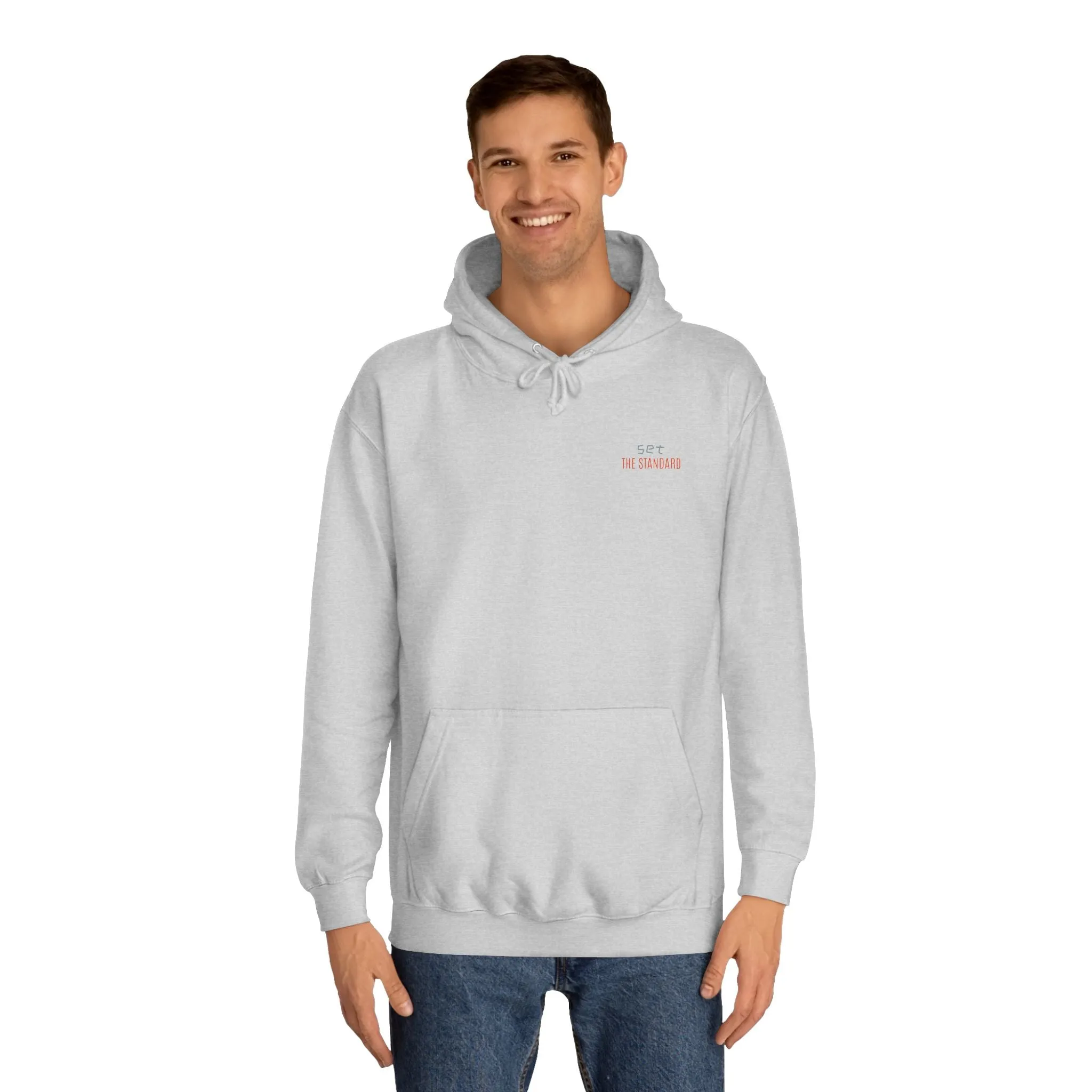 SNRG Unisex Hoodie - Set the Standard, Sweatshirt, Hooded Jacket, Casual Pullover, Trendy Apparel, Outerwear, Hoodie