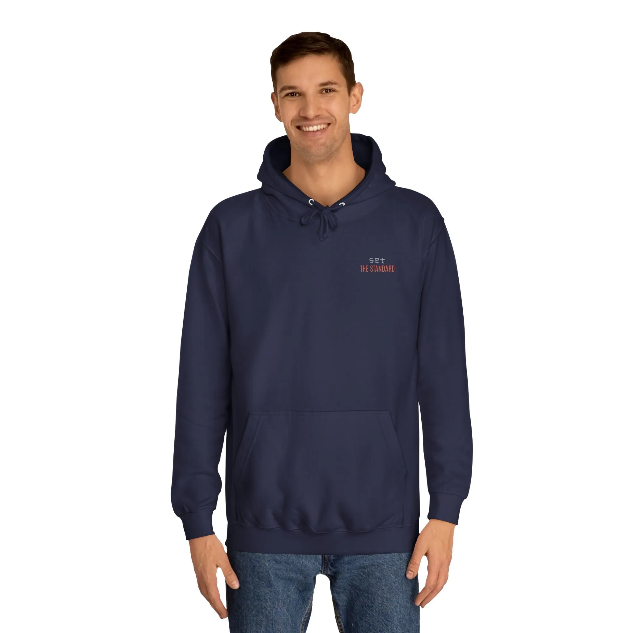 SNRG Unisex Hoodie - Set the Standard, Sweatshirt, Hooded Jacket, Casual Pullover, Trendy Apparel, Outerwear, Hoodie