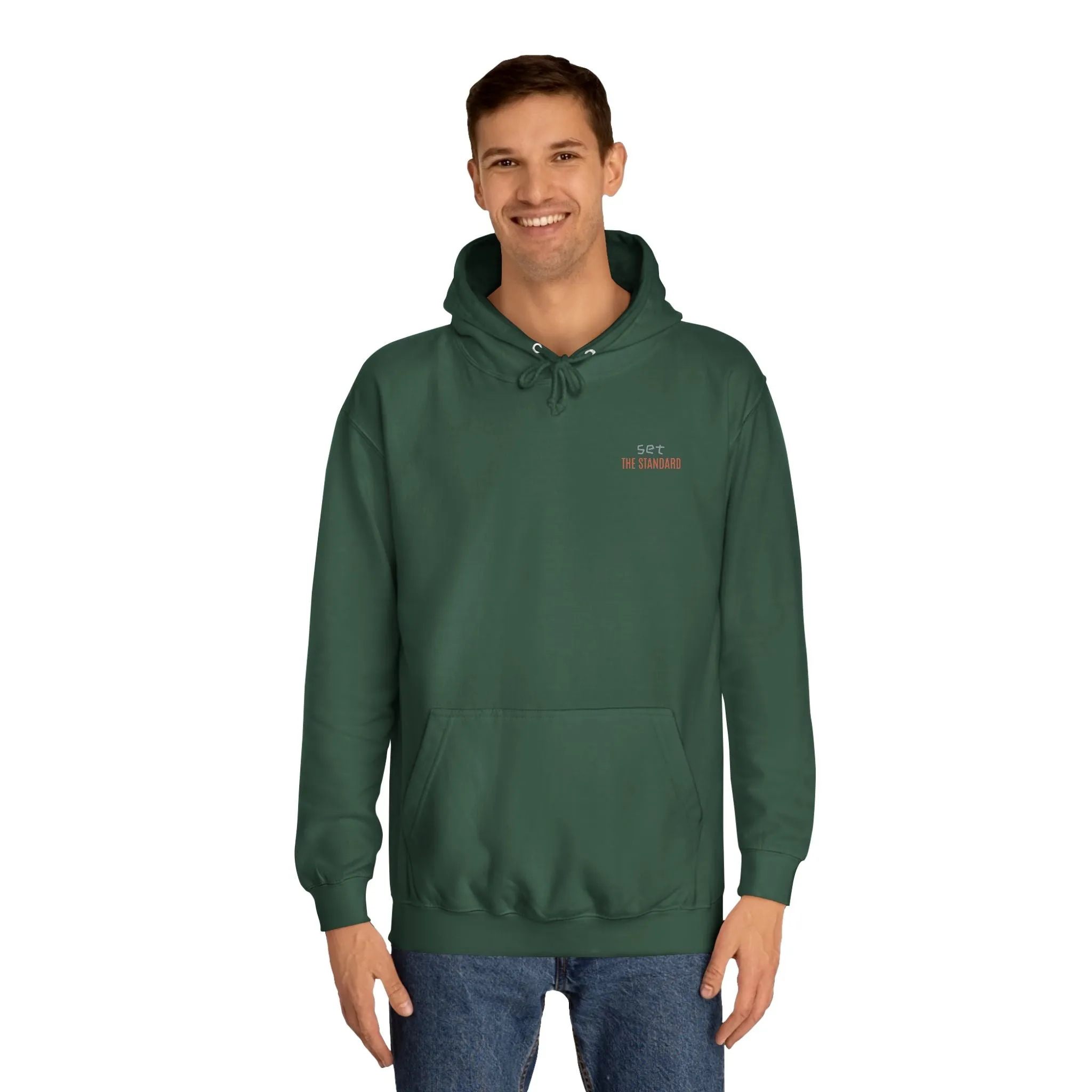 SNRG Unisex Hoodie - Set the Standard, Sweatshirt, Hooded Jacket, Casual Pullover, Trendy Apparel, Outerwear, Hoodie