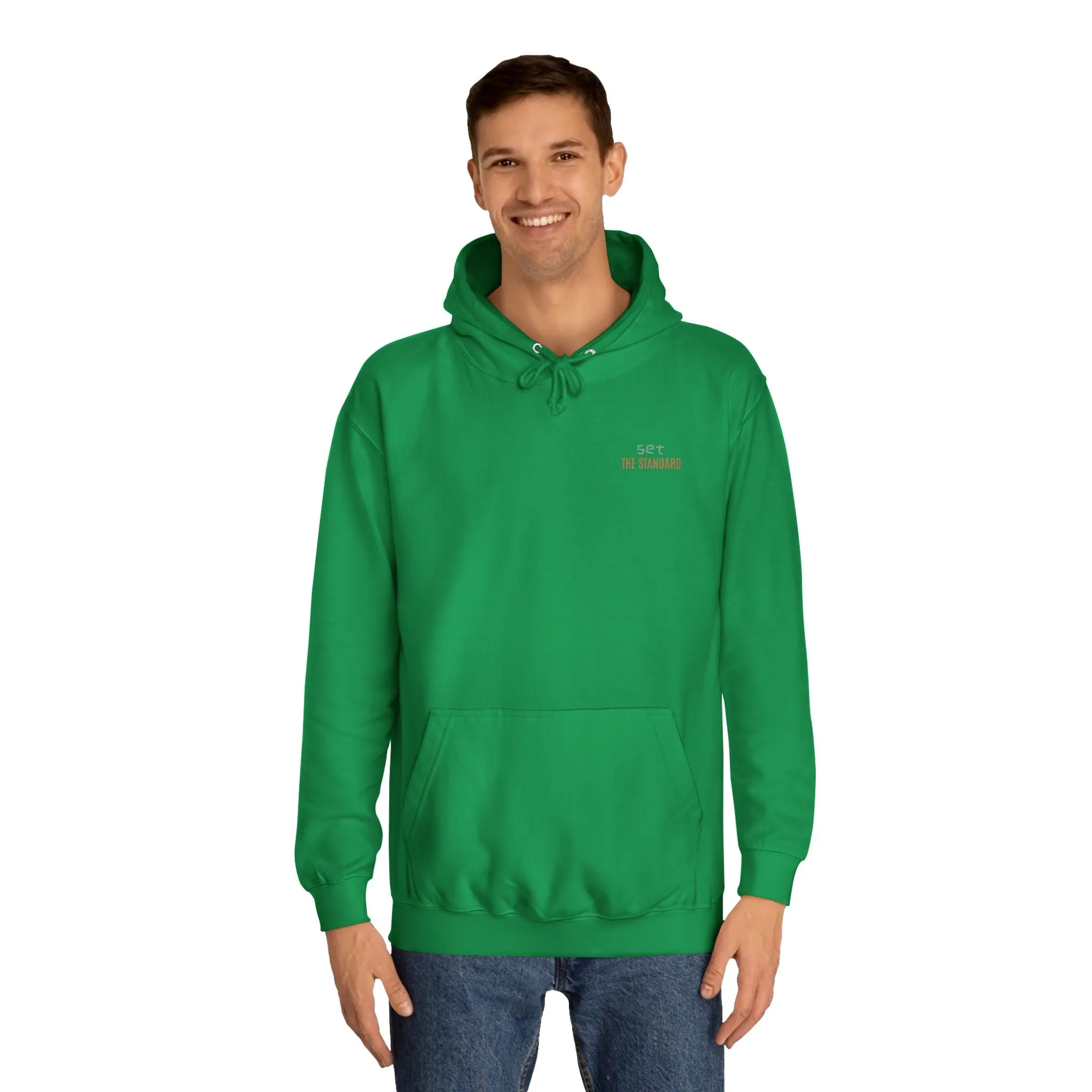 SNRG Unisex Hoodie - Set the Standard, Sweatshirt, Hooded Jacket, Casual Pullover, Trendy Apparel, Outerwear, Hoodie