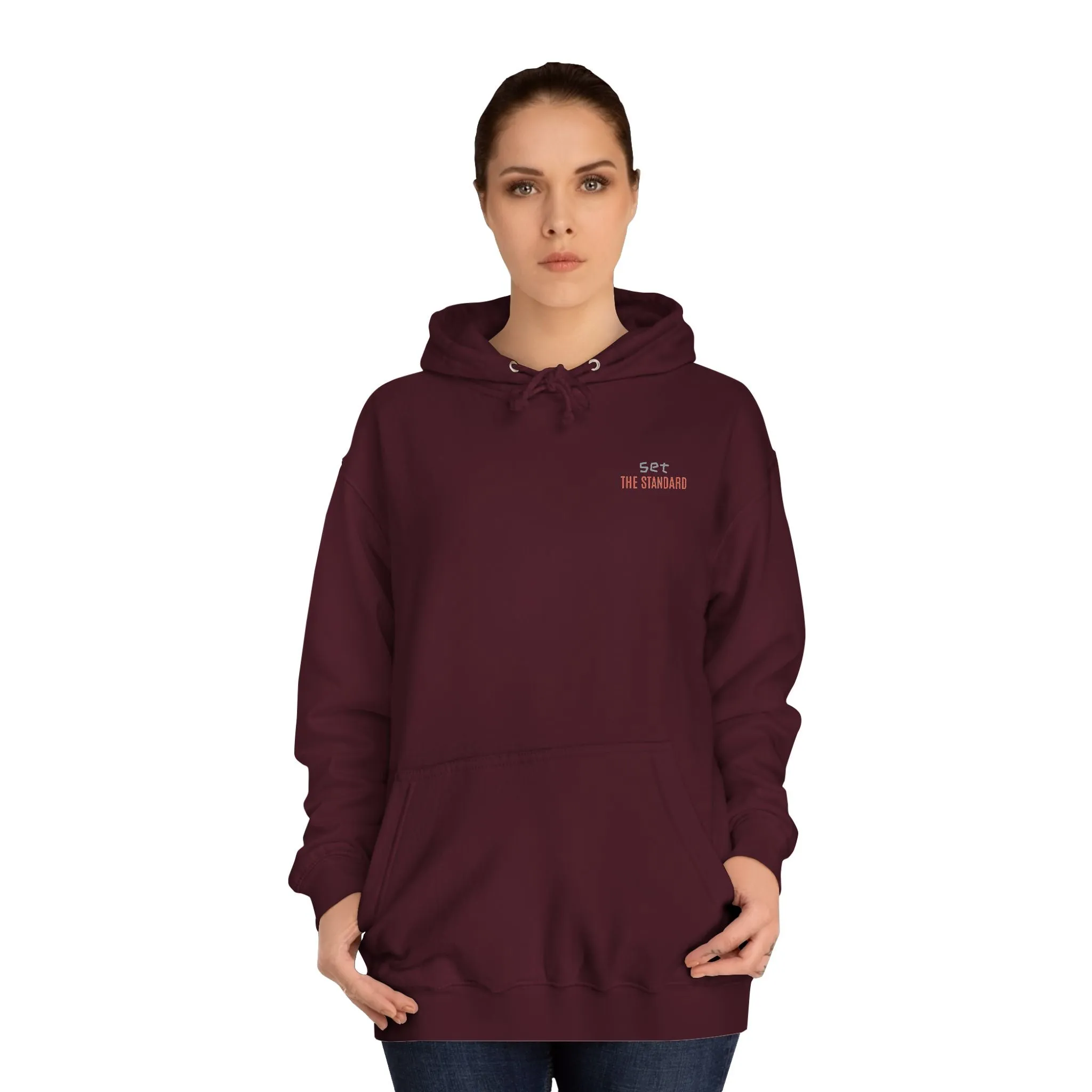 SNRG Unisex Hoodie - Set the Standard, Sweatshirt, Hooded Jacket, Casual Pullover, Trendy Apparel, Outerwear, Hoodie