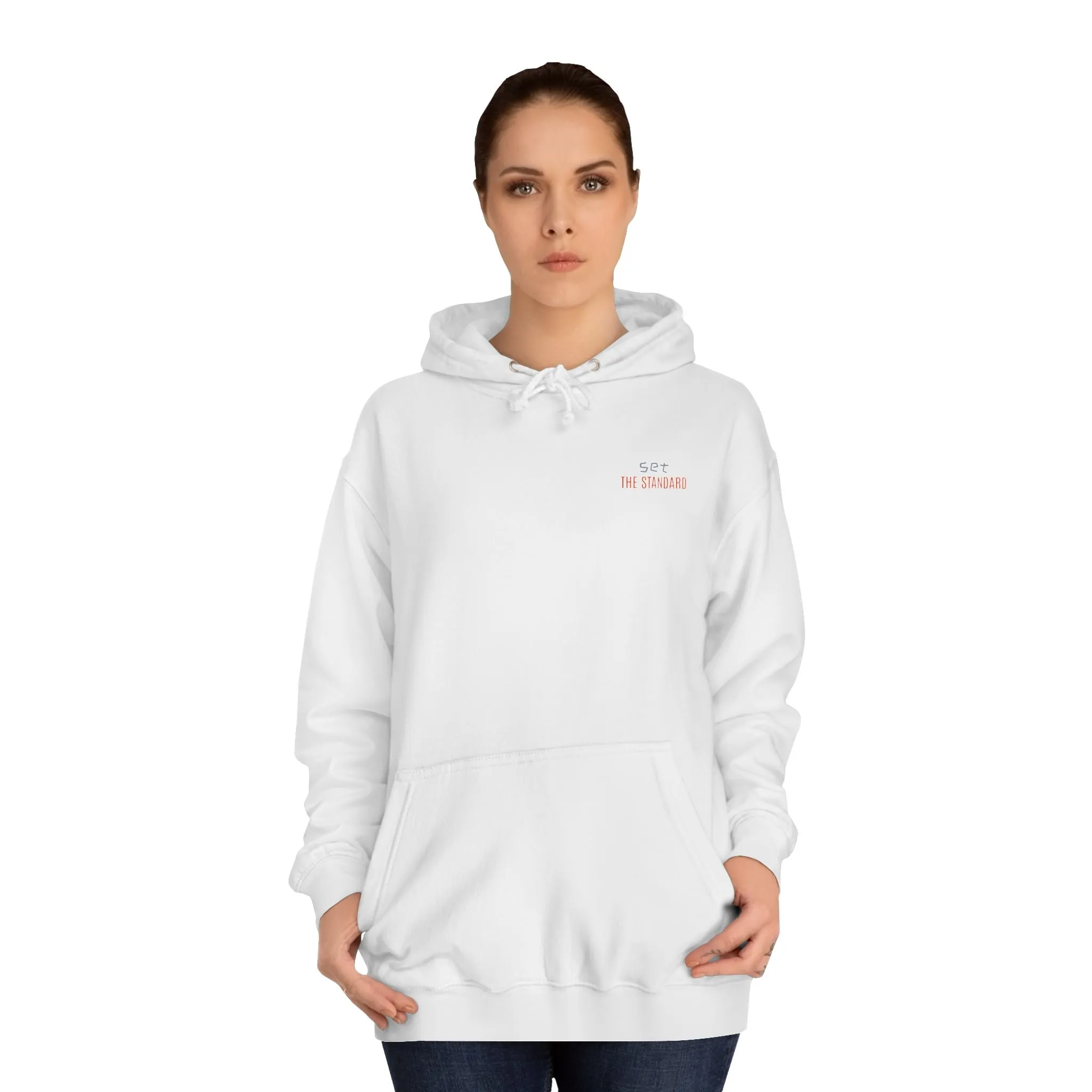 SNRG Unisex Hoodie - Set the Standard, Sweatshirt, Hooded Jacket, Casual Pullover, Trendy Apparel, Outerwear, Hoodie