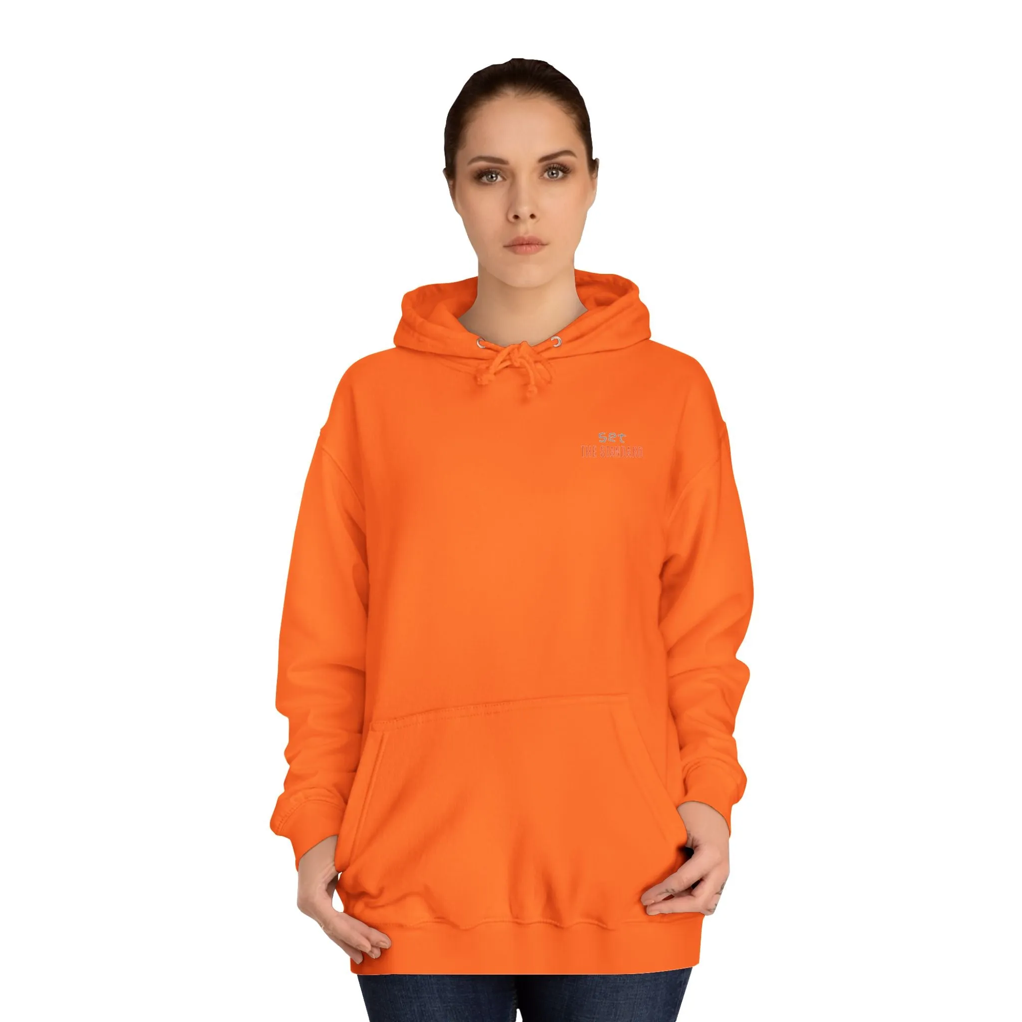 SNRG Unisex Hoodie - Set the Standard, Sweatshirt, Hooded Jacket, Casual Pullover, Trendy Apparel, Outerwear, Hoodie