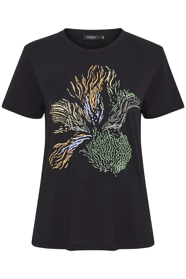 Soaked In Luxury Jo Tee in black