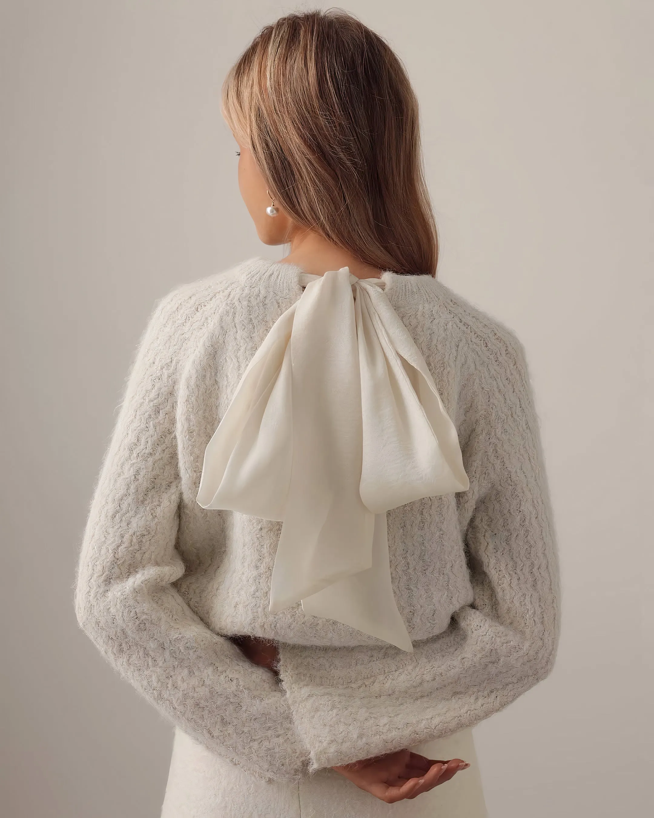 Soft Elegance Bow-Detail Sweater