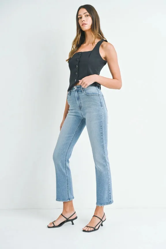 Soft Stretch Straight Cut Jeans