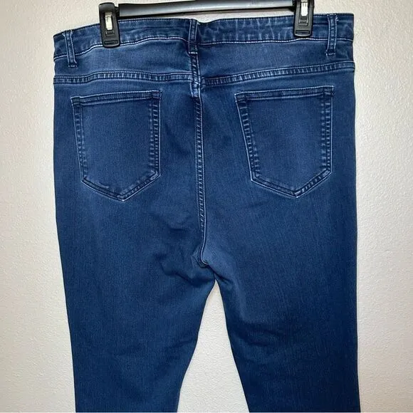 Soft Surroundings dark wash high rise skinny jeans women’s plus size 16