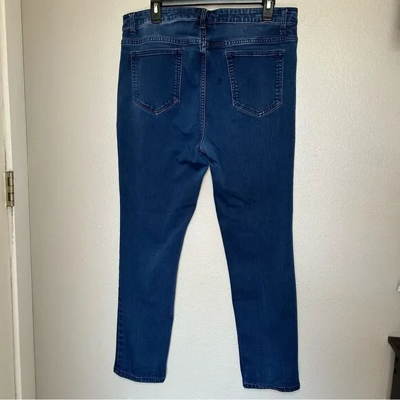 Soft Surroundings dark wash high rise skinny jeans women’s plus size 16